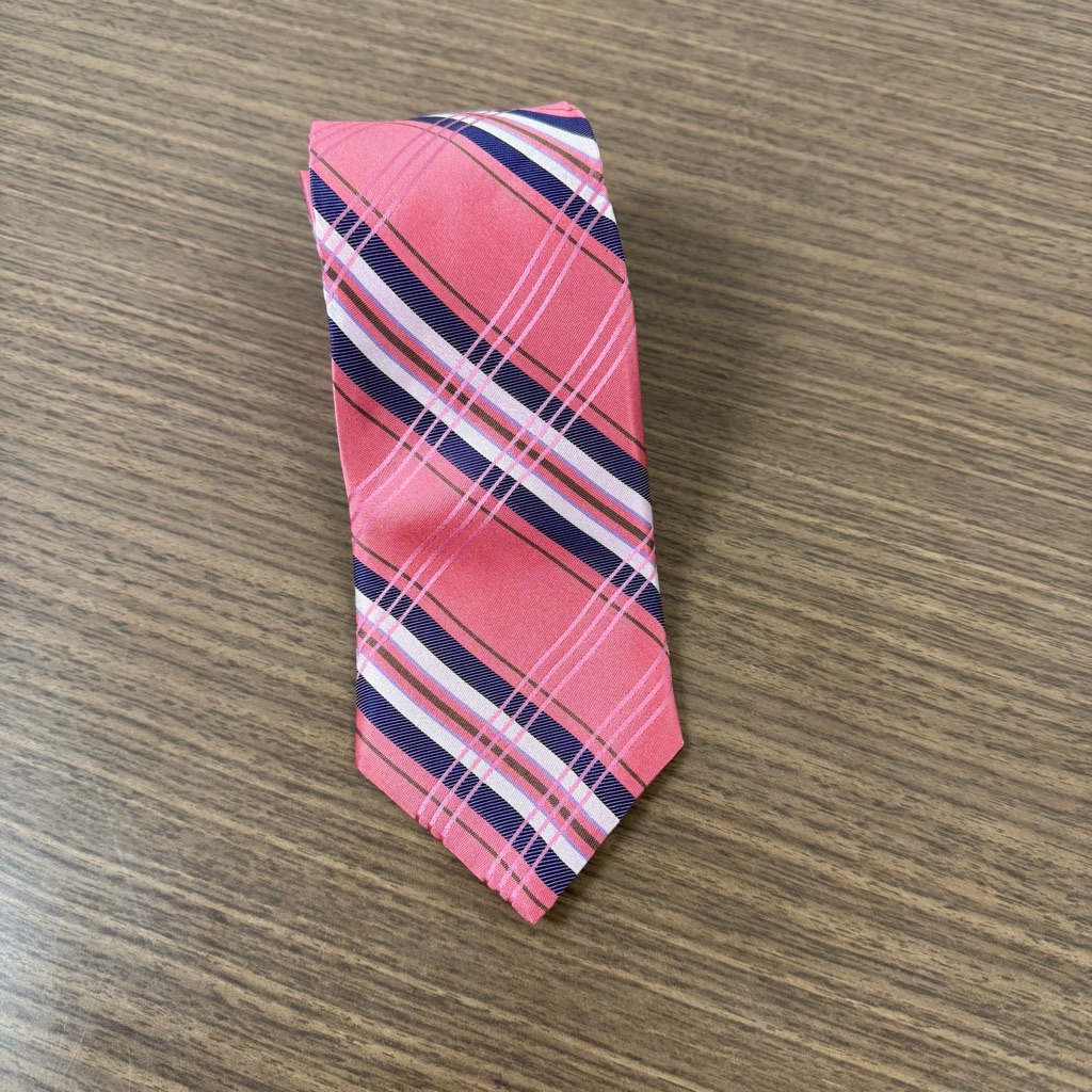 Ike By Ike Behar Pink And Navy Plaid Tie Ike By Ike Behar Pink And Navy Plaid Tie